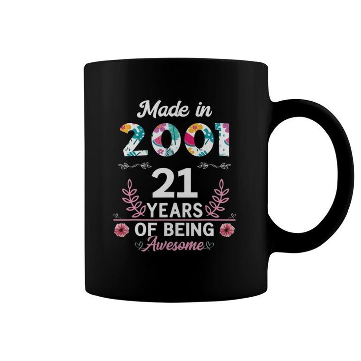 21 Years Old Gifts 21St Birthday Born In 2001 Women Girls Coffee Mug