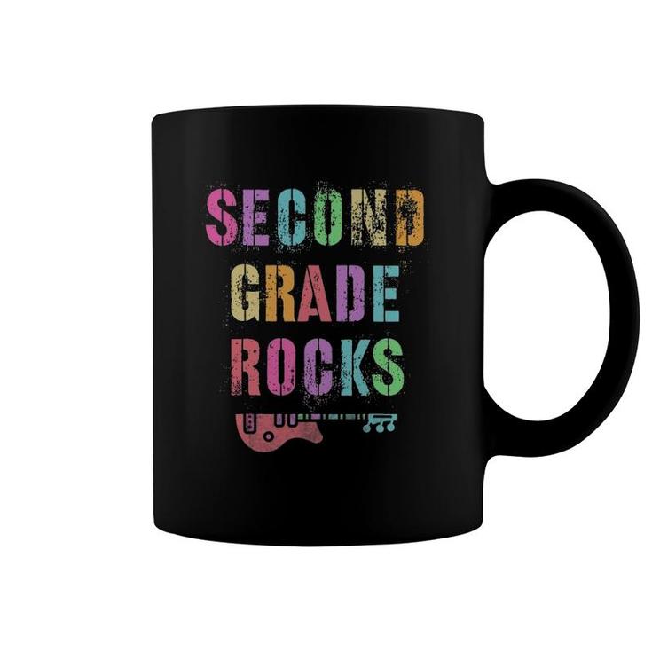 2Nd Grade Rocks Student Teacher Team Second Grader Rockstar Coffee Mug