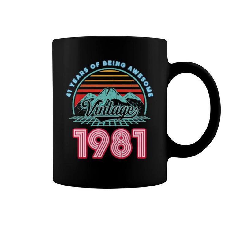 41 Years Old Retro 80S Style 41St Birthday Born In 1981  Coffee Mug