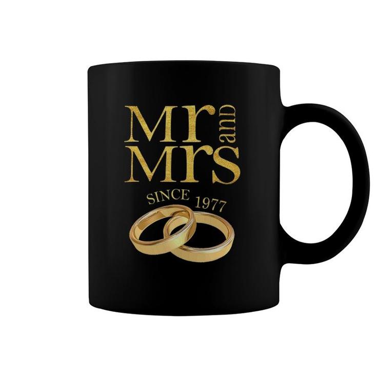 44Th Wedding Anniversary Gift Mr & Mrs Since 1977 Couple Coffee Mug