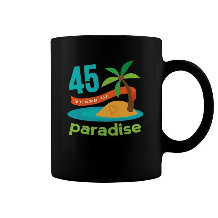 45Th Anniversary Couples Tropical Hawaiian Party Coffee Mug