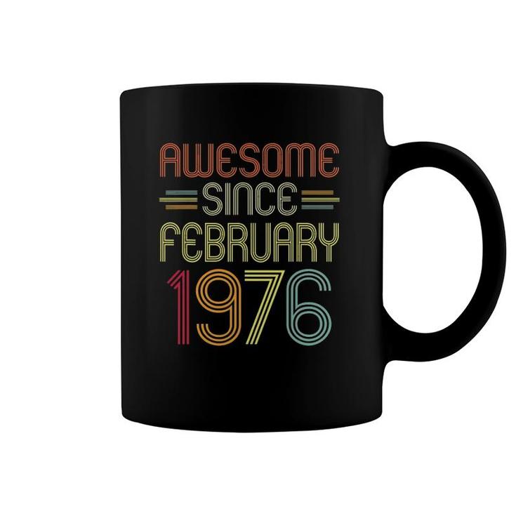 46Th Birthday Gifts Awesome Since February 1976 46 Years Old Coffee Mug