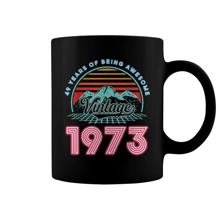 49 Years Old Retro 80S Style 49Th Birthday Born In 1973  Coffee Mug