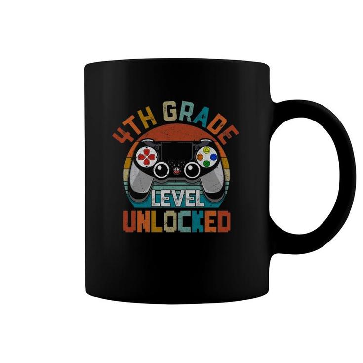 4Th Grade Level Unlocked Video Game Back To School Boys Kids Coffee Mug