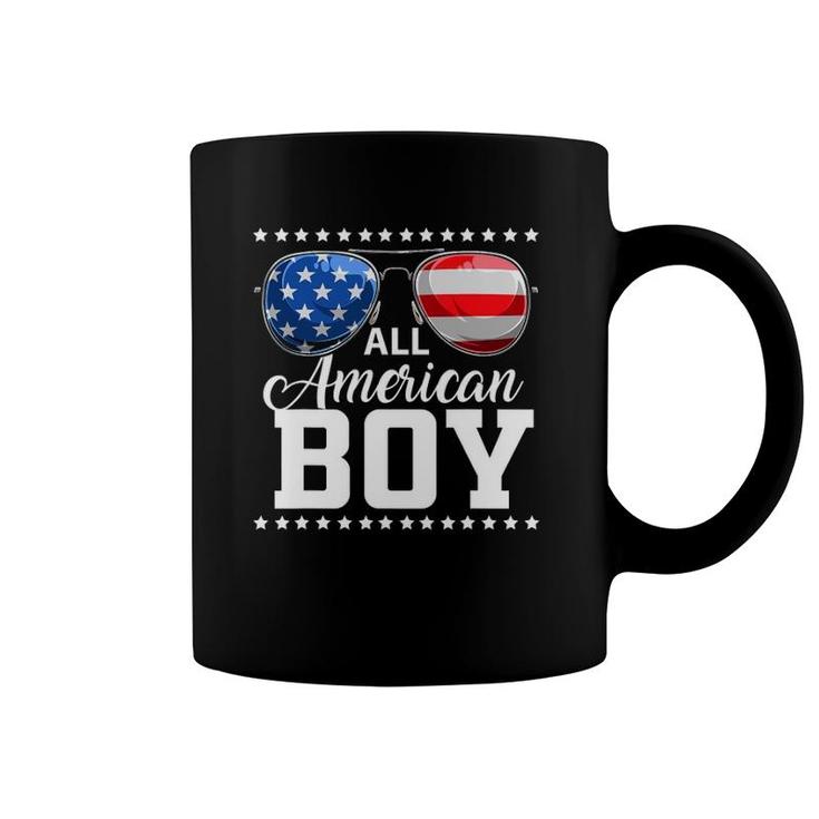 4Th Of July  All American Boy Usa Flag Patriotic Family Coffee Mug