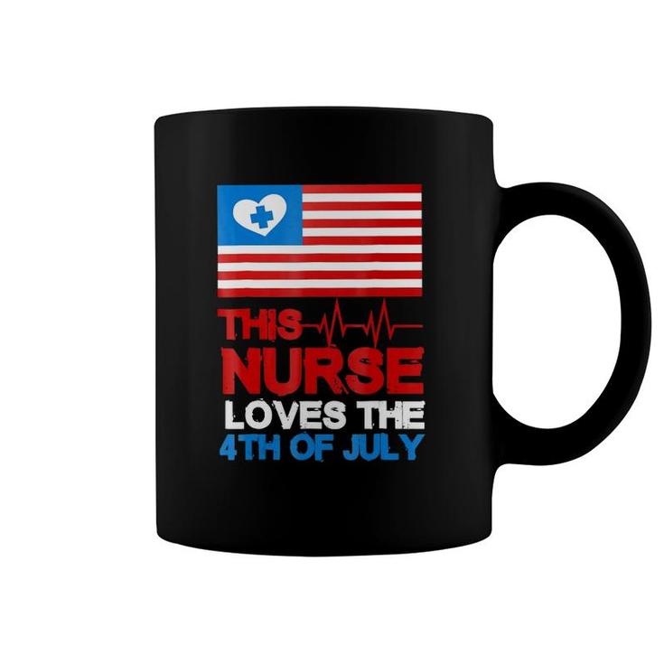 4Th Of July  Cool Nurse American Flaggift Coffee Mug