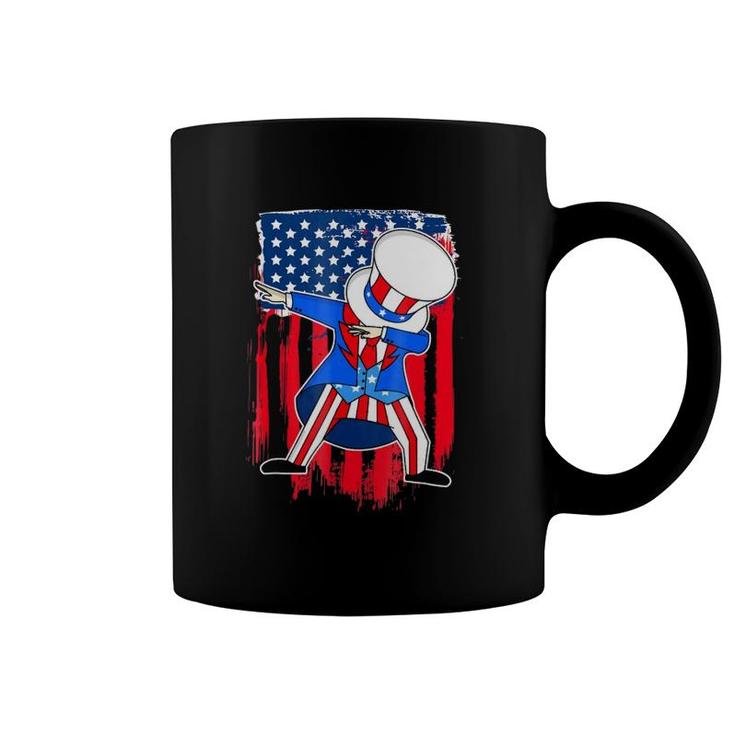 4Th Of July Uncle Sam Dab American Flag Patriotic Coffee Mug