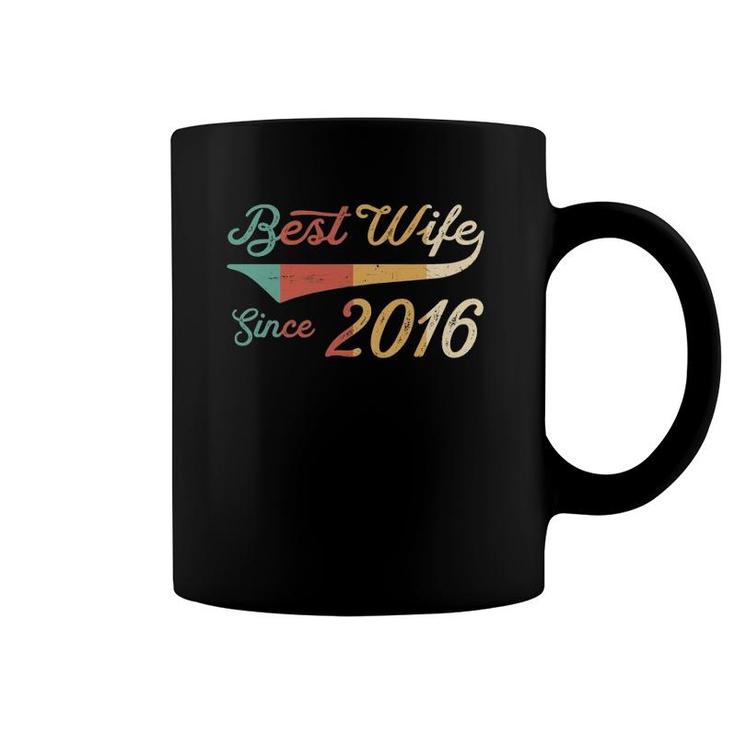 5 Year Wedding Anniversary Gift Her Best Wife Since 2016 Ver2 Coffee Mug