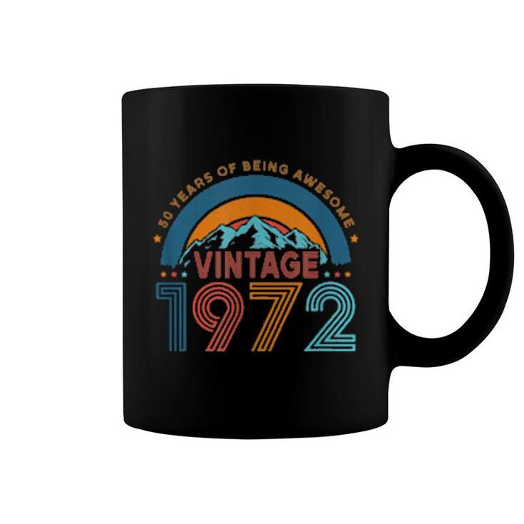 50 Years Old Retro 80S Style 50Th Birthday Born In 1972  Coffee Mug