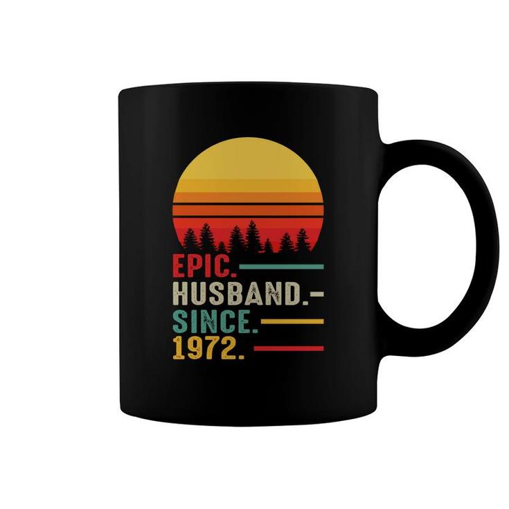 50Th Birthday Gift Epic Husband Since 1972 Retro Coffee Mug