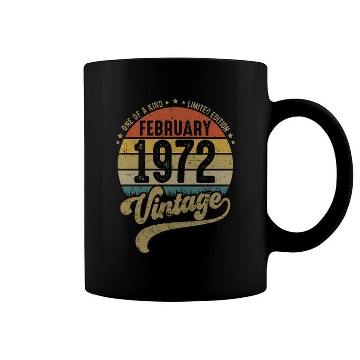 50Th Birthday Gift One Of A Kind February 1972 Vintage Coffee Mug