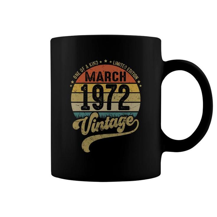 50Th Birthday Gift One Of A Kind March 1972 Vintage Coffee Mug