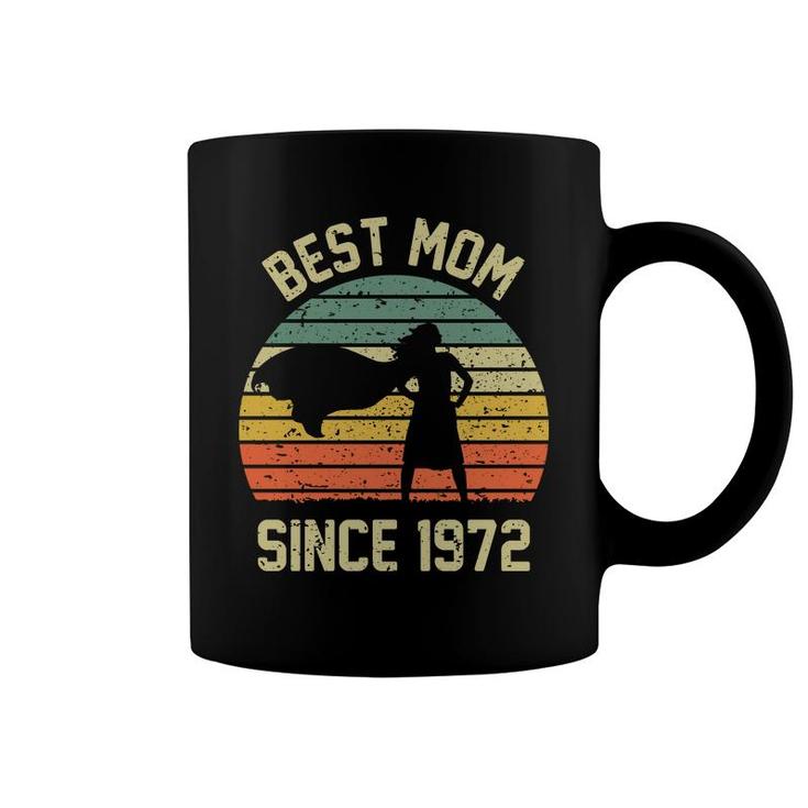 50Th Birthday Gift Retro Best Mom Since 1972 Coffee Mug