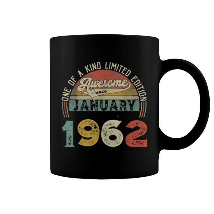 60Th Birthday Decorations January 1962 60 Yrs Old  Coffee Mug