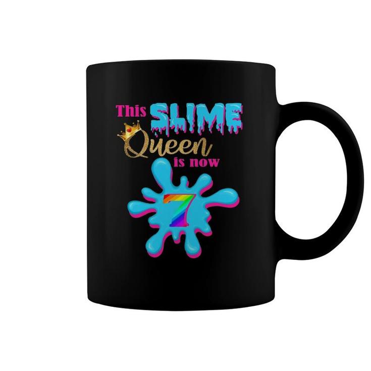 7 Yrs Old Birthday Party 7Th Bday 2015 This Slime Queen Is 7 Coffee Mug