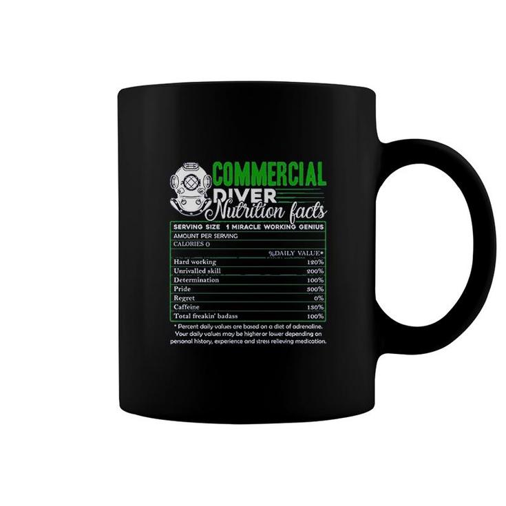 Addblack Commercial Diver  Commercial Diver Nutrition Facts Coffee Mug