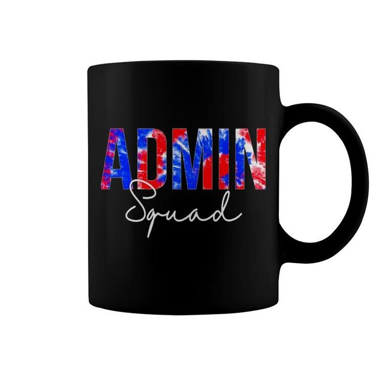 Admin Squad Tie Dye Back To School Women Appreciation Coffee Mug