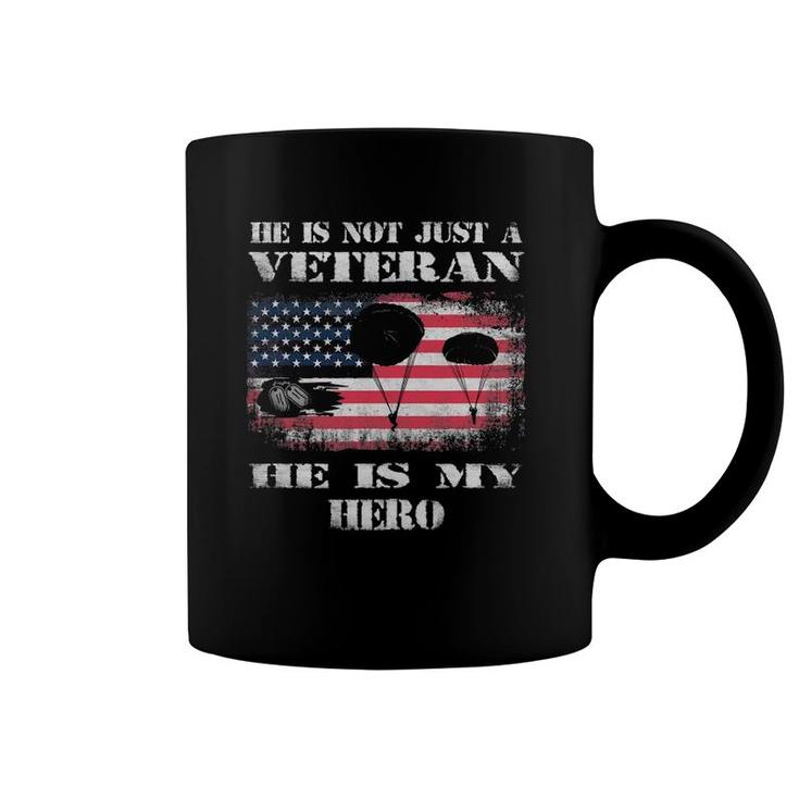 Airborne Infantry Paratrooper American Flag He Is My Hero Coffee Mug