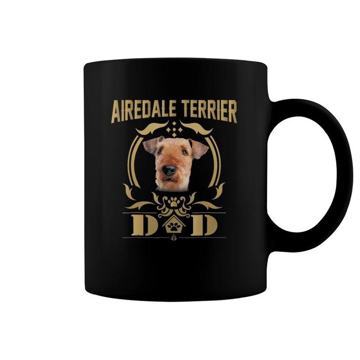 Airedale Terrier Dad Funny  - Father's Day Gift Tee Coffee Mug