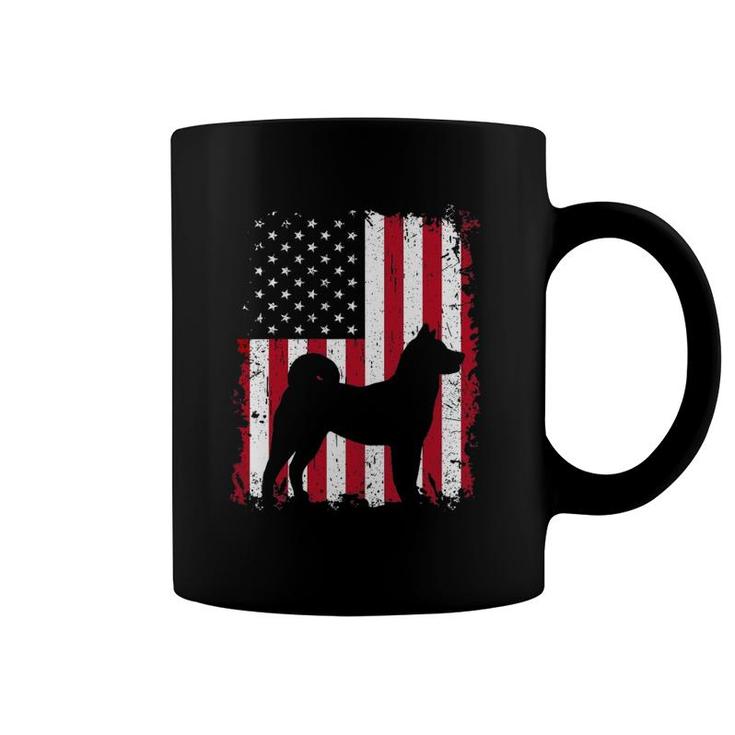 Akita 4Th Of July Patriotic American Usa Flag Gift Coffee Mug