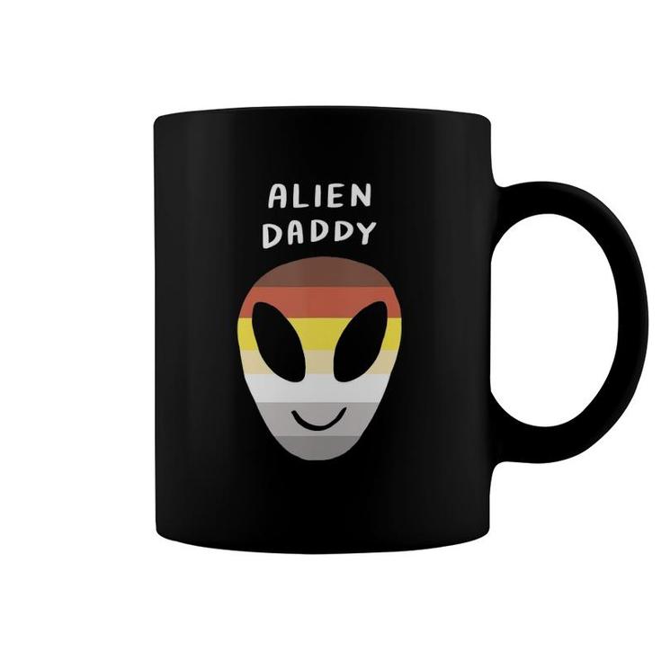 Alien Daddy Gay Funny Lgbtq Aesthetic Bear Pride Flag Space  Coffee Mug