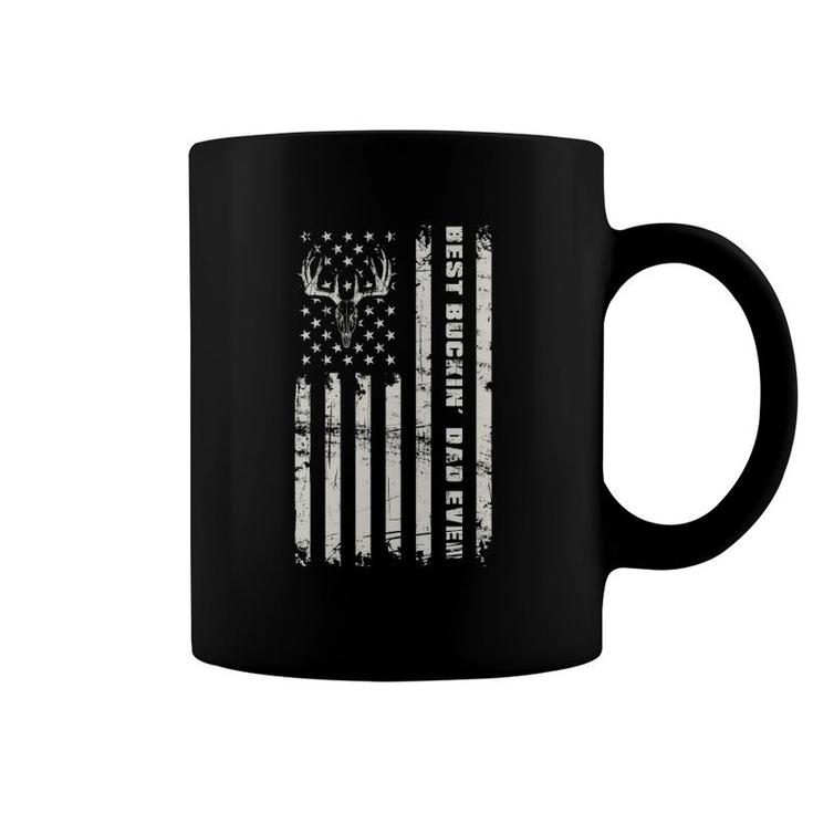 American Flag Best Buckin' Dad Ever Deer Hunter Gift Coffee Mug