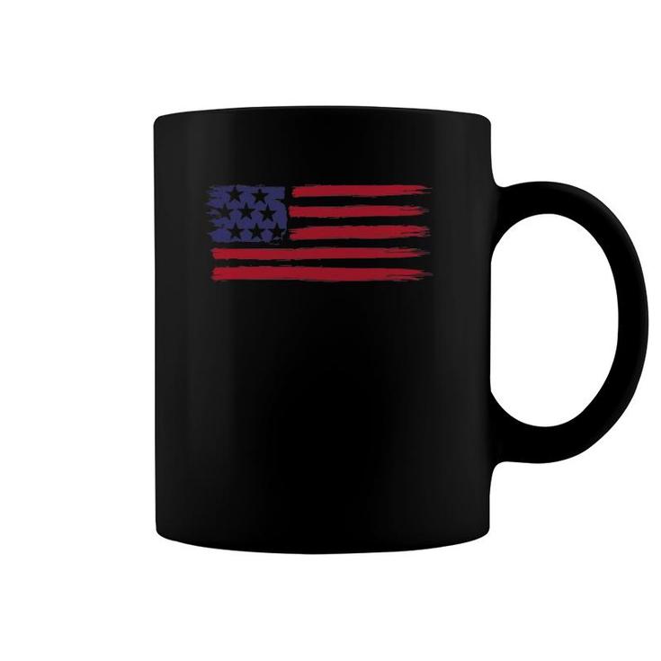 American Flag Cool Vintage 4Th Of July Usa Flags Tee Coffee Mug