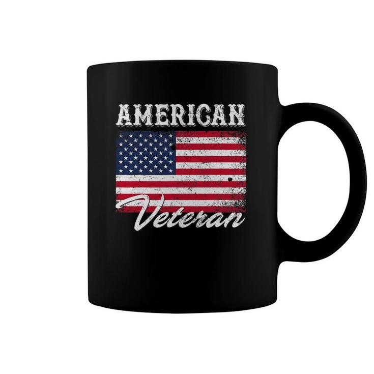 American Veteran Flag  For Dad And Grandpa 4Th Of July Coffee Mug