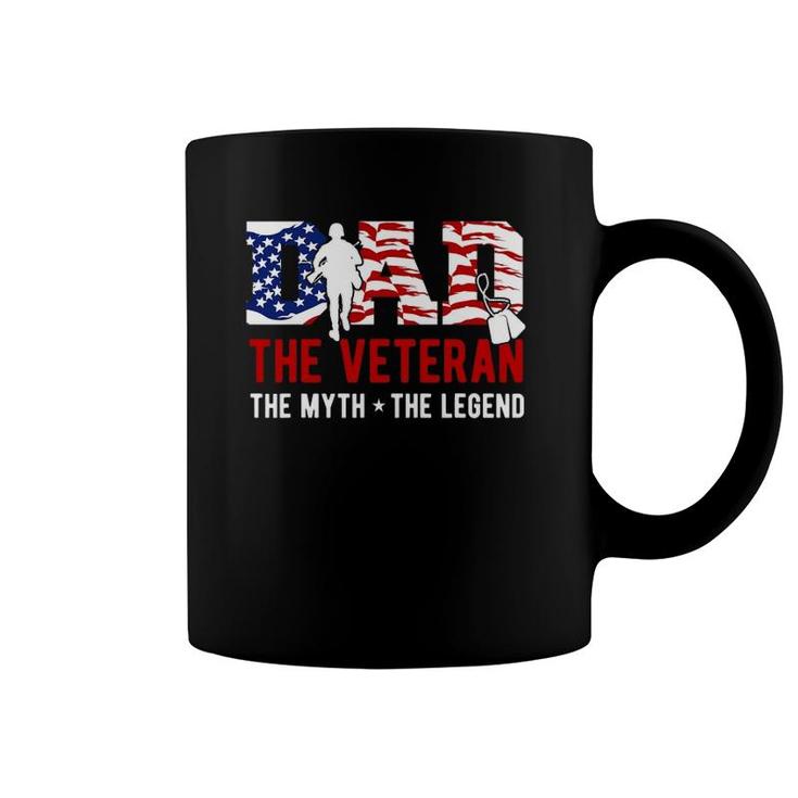 American Veteran Grandpa - Dad Veteran Myth Legend Coffee Mug