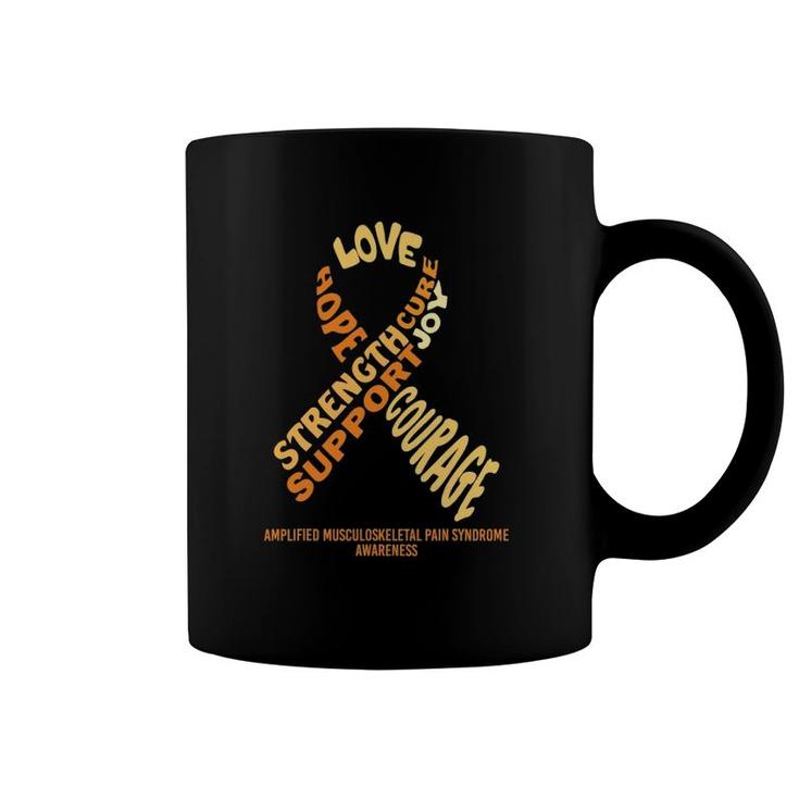 Amps Awareness Ribbon With Words Coffee Mug