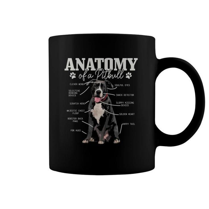 Anatomy Of A Pitbull Dog Funny Cute Pitbull Mom Pitbull Dad  Coffee Mug