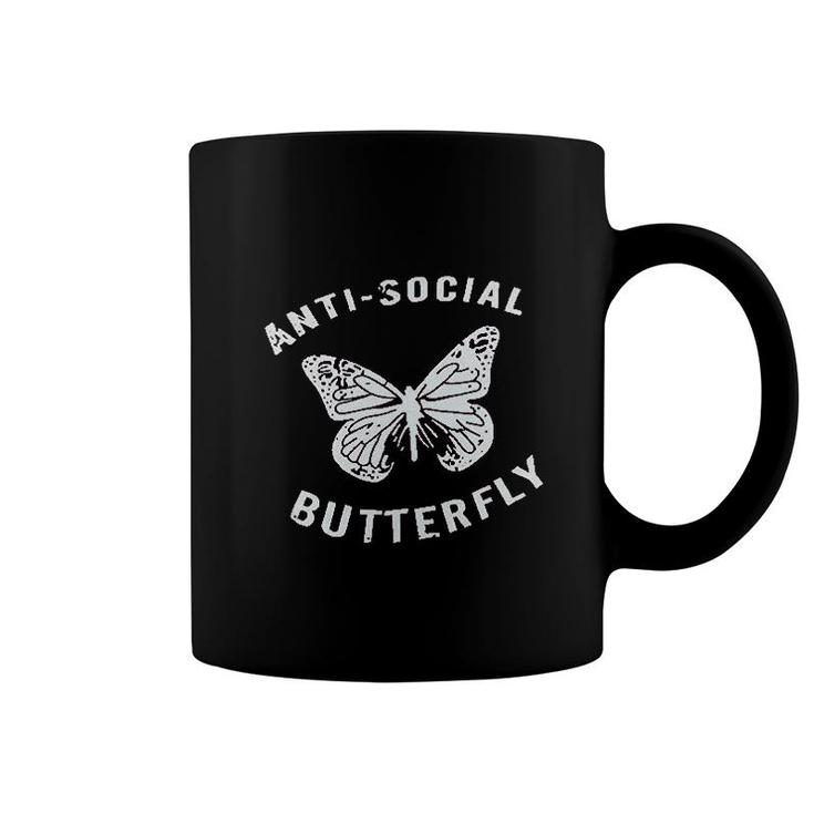 Antisocial Butterfly Funny Coffee Mug
