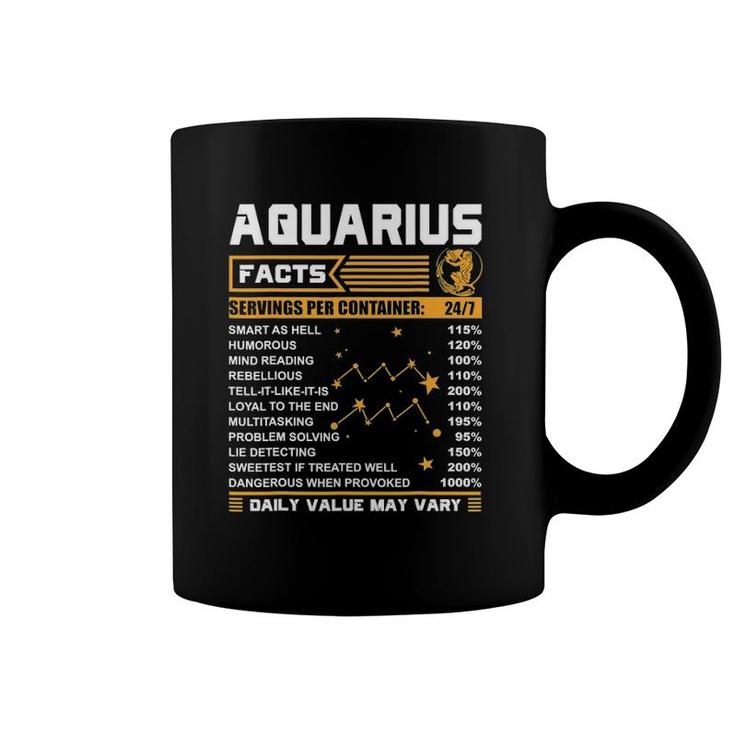 Aquarius Facts Zodiac Funny Aquarius Birthday Coffee Mug