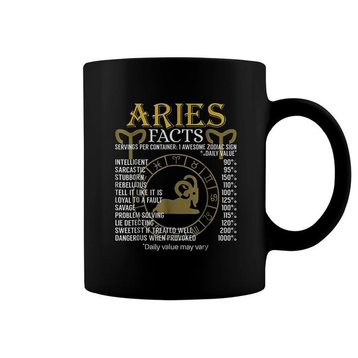 Aries Facts Zodiac Coffee Mug