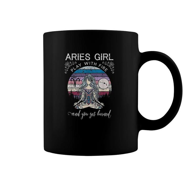 Aries Girl Retro Zodiac Coffee Mug