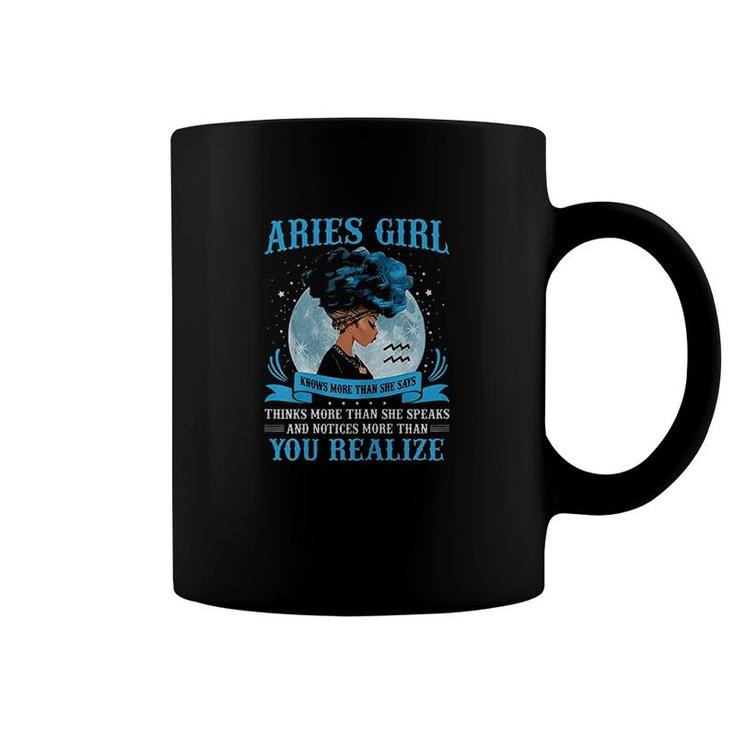 Aries Girls Black Queen Coffee Mug