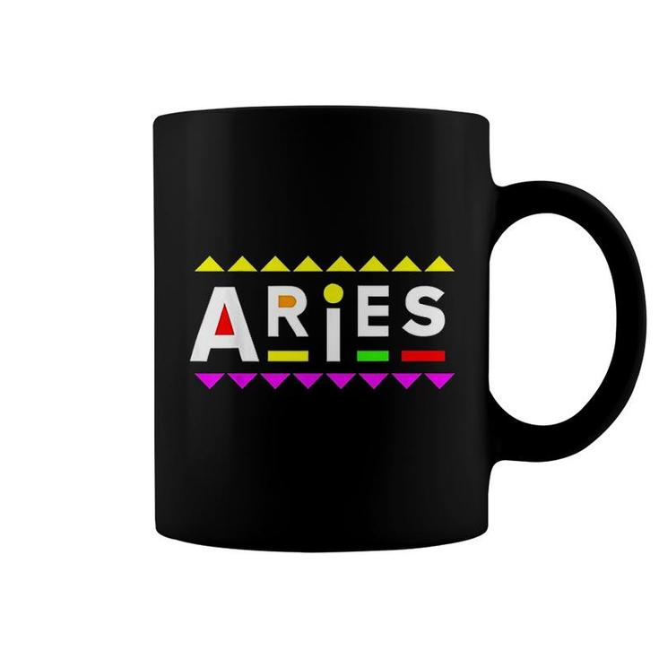 Aries Zodiac Design 90s Style Coffee Mug