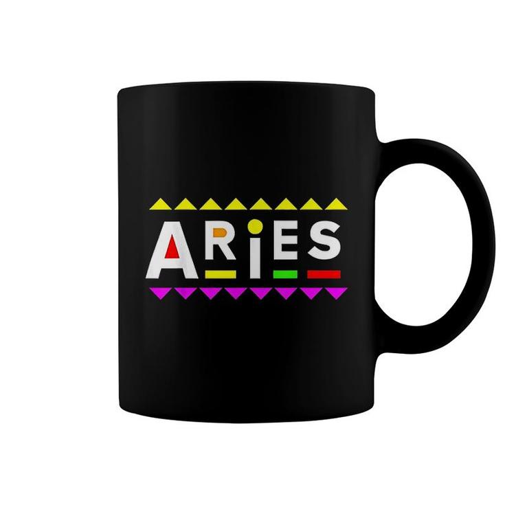 Aries Zodiac Design 90s Style Coffee Mug