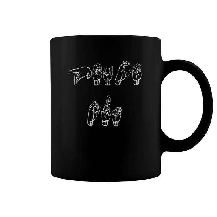 Asl - American Sign Language Peace Out Great Gift Coffee Mug