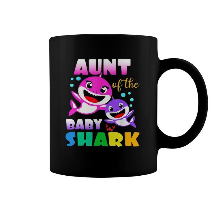 Aunt Of The Baby Birthday Shark Aunt Shark Christmas Coffee Mug