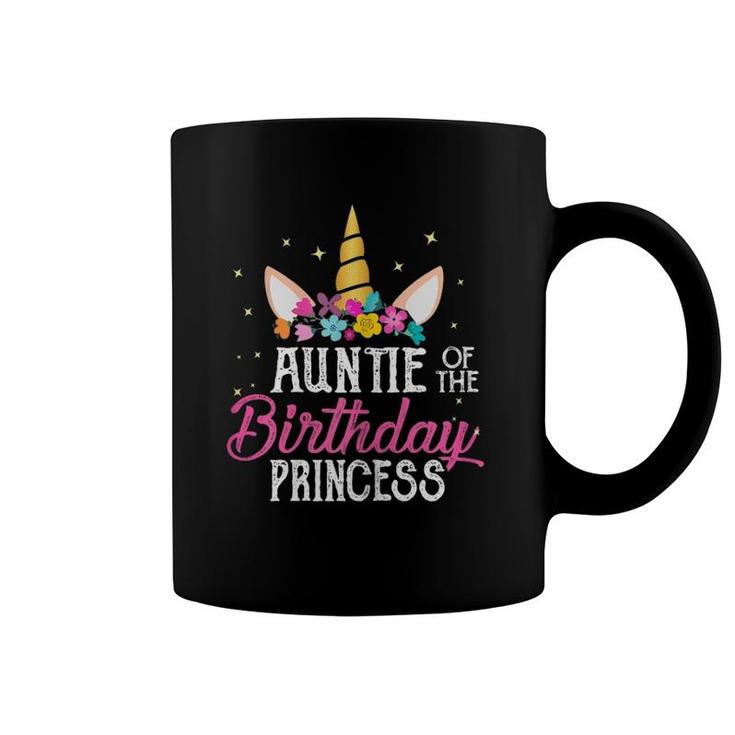 Auntie Of The Birthday Princess Mother Girl Unicorn Bday Coffee Mug