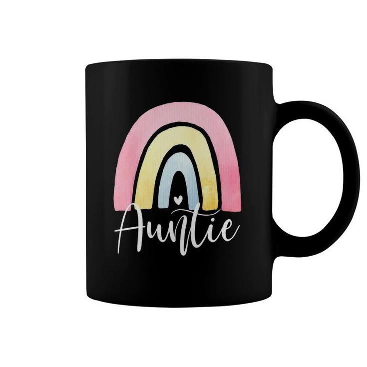Auntie Rainbow Mother's Day Gift For Women Aunt From Nephew Coffee Mug