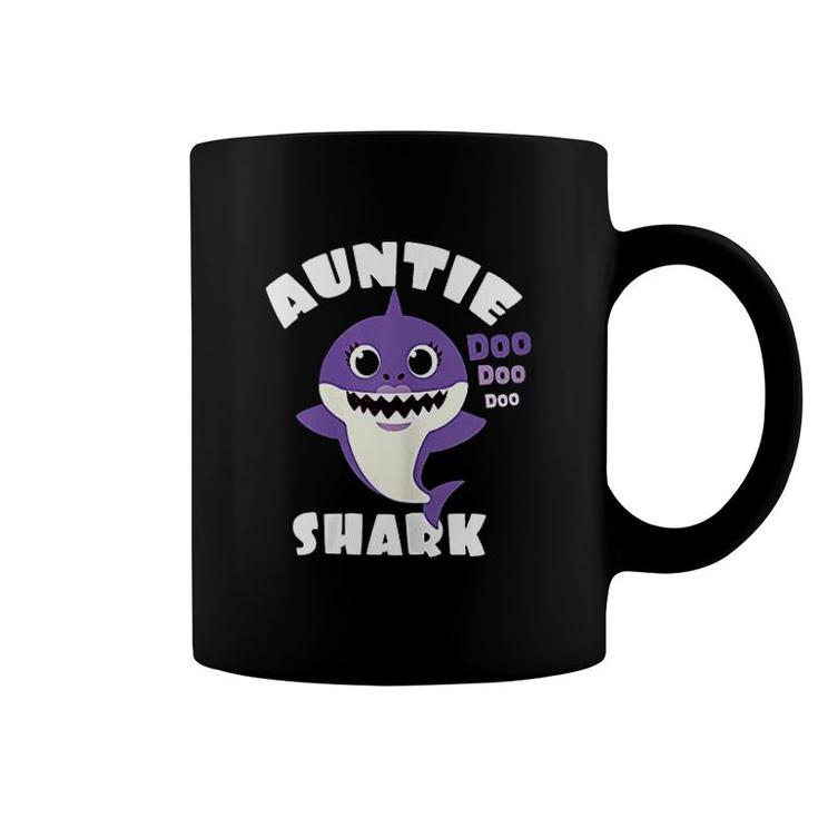 Auntie Shark Gift Cute Shark Baby Design Coffee Mug