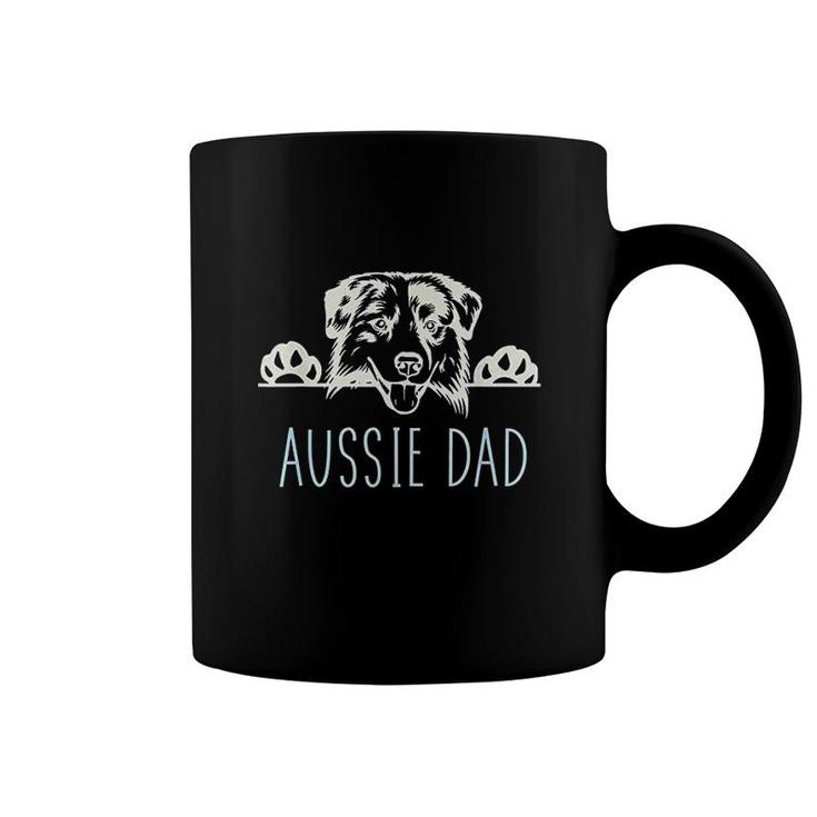 Aussie Dad With Australian Shepherd Coffee Mug