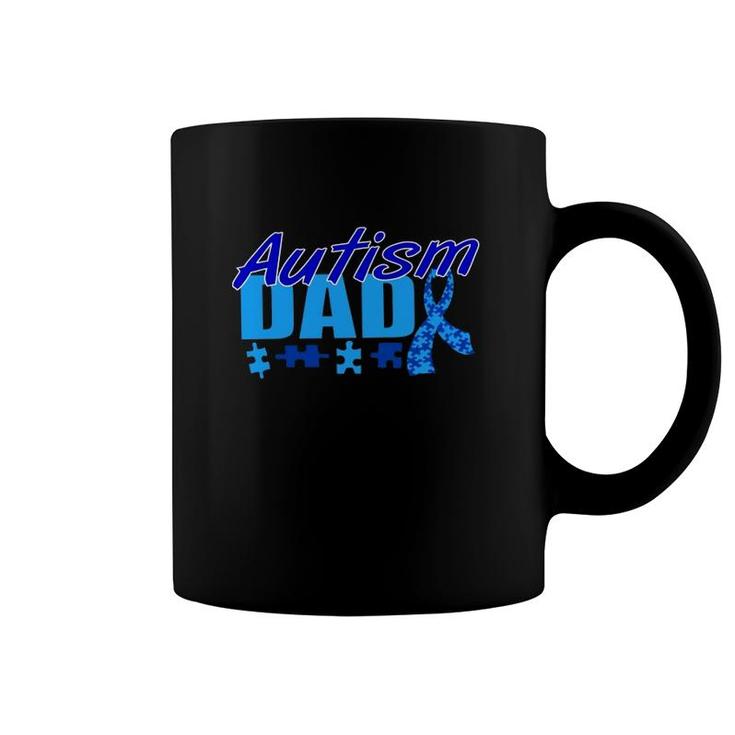 Autism Dad Awareness Ribbon Coffee Mug
