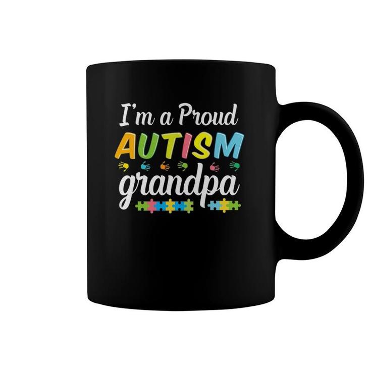 Autism Grandpa Awareness For I'm A Proud Grandfather Warrior Coffee Mug