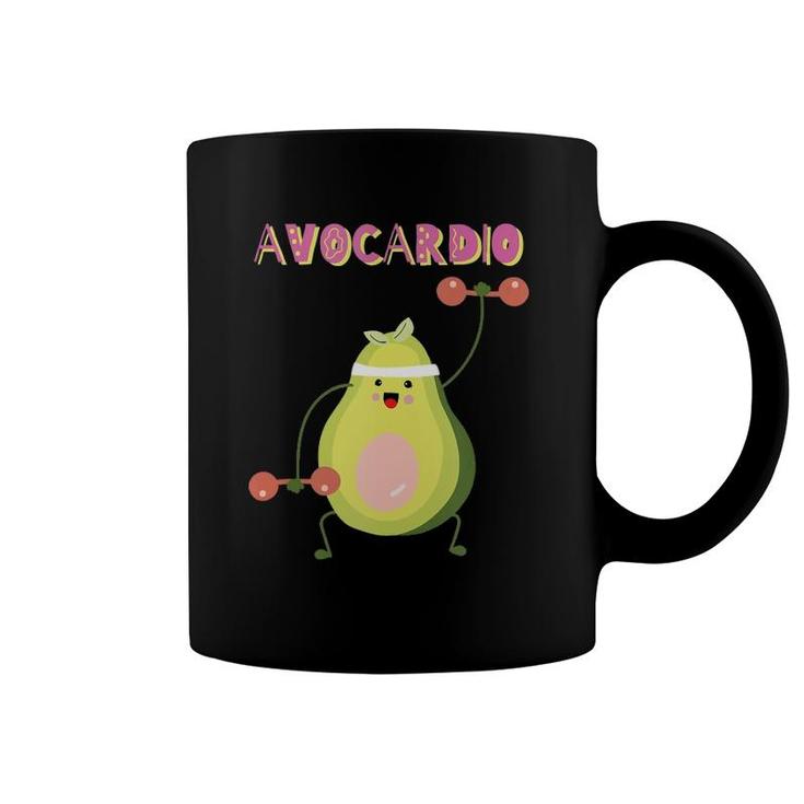 Avocardio Funny Avocado Fitness Workout Avo-Cardio Exercise Tank Top Coffee Mug