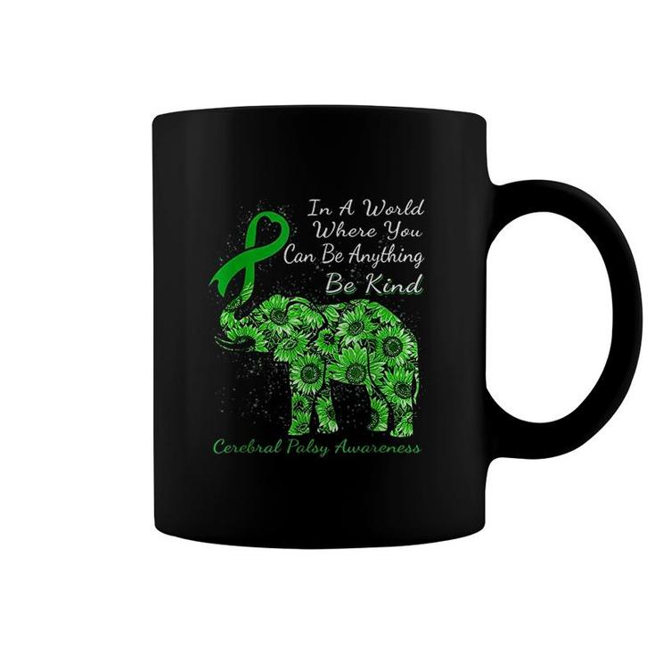 Awareness Sunflower Elephant Be Kind Coffee Mug
