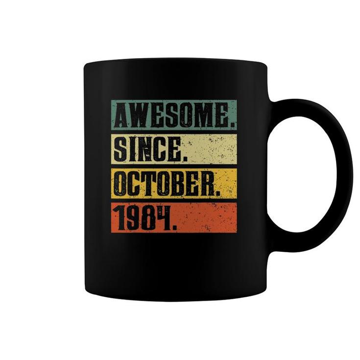 Awesome Since October 1984 Vintage 37Th Birthday Gifs Coffee Mug