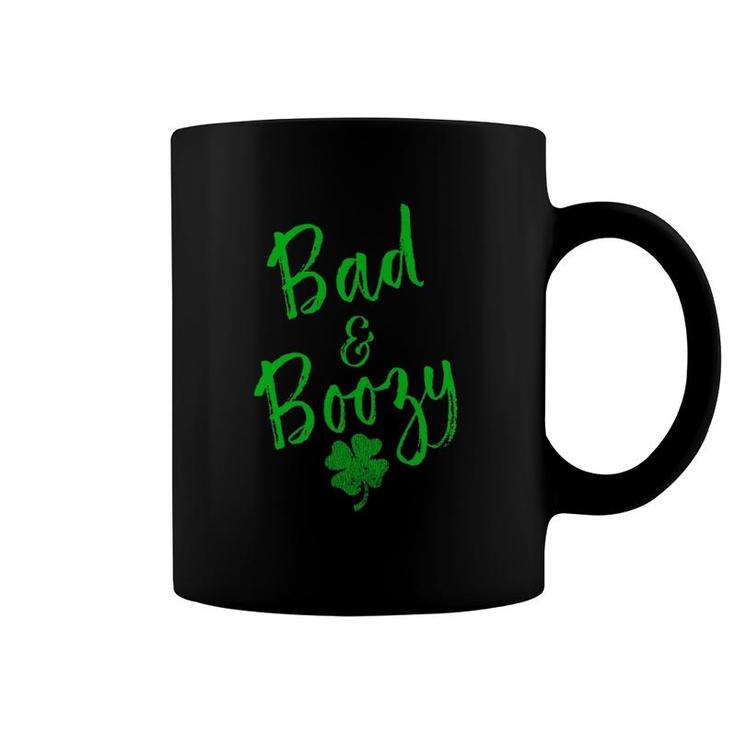 Bad And Boozy Funny Drinking St Patrick's Day Beer Pun Gifts Coffee Mug